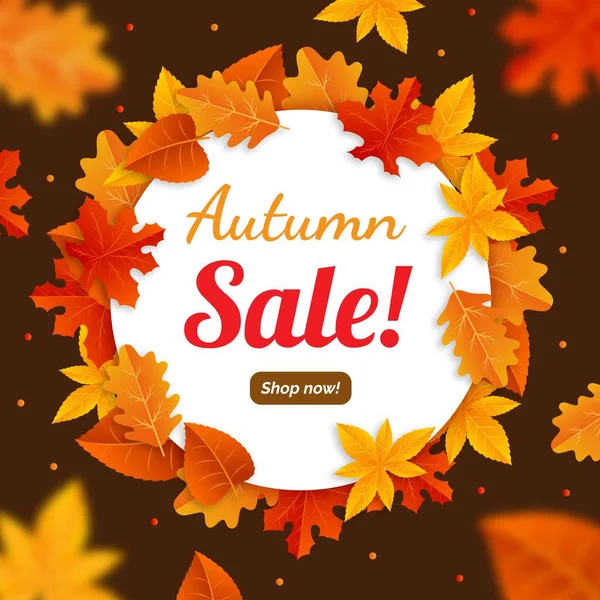 Otoño Venta Promoción Publicidad Vector Diseño Ilustración — Vector de stock