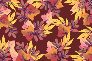 suluboya sonbahar arkaplanı ve vektör tasarımı illüstrasyonu