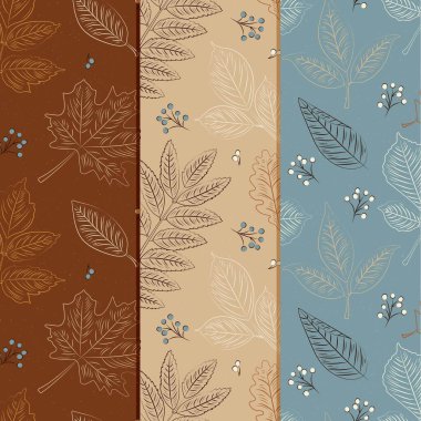 Klasik sonbahar desen koleksiyon vektör tasarımı illüstrasyonu