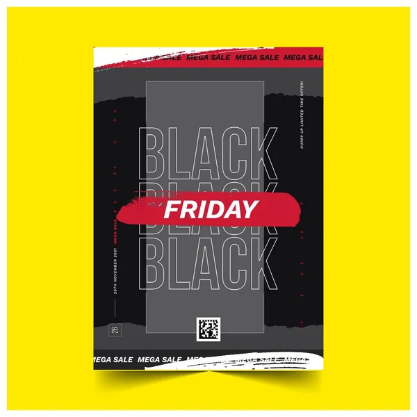 Black Friday Paper Style Poster Vector Design Illustration — Stock Vector