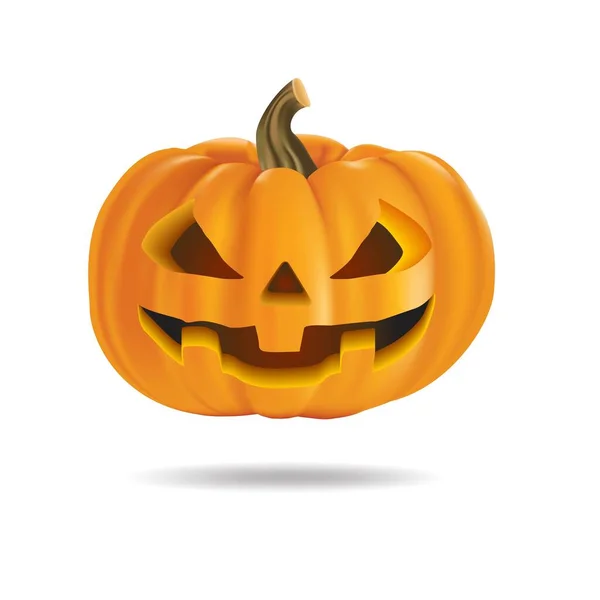 Ilustração Design Vetor Abóbora Halloween Realista — Vetor de Stock