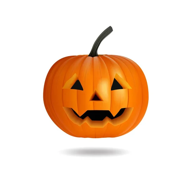 Ilustración Realista Del Diseño Del Vector Calabaza Halloween — Vector de stock
