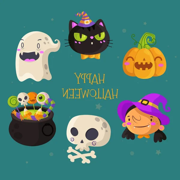 Coleção de vetores de halloweenpumpkin face clipart, conjunto de cara  assustadora halloween element.