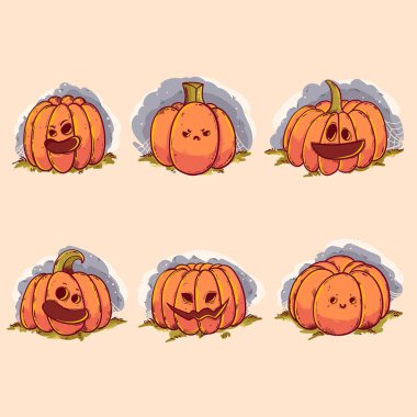 Cadılar Bayramınız kutlu olsun balkabağı dizayn vektör çizimi