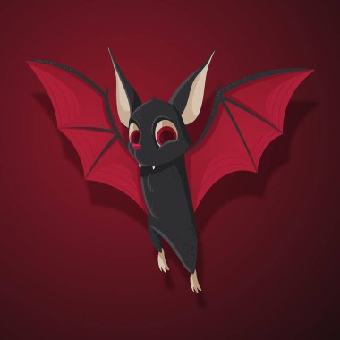 Cadılar bayramı yarasa tasarımı vektör çizimi