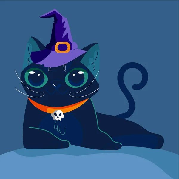 Halloween Kot Koncepcja Projekt Wektor Ilustracja — Wektor stockowy