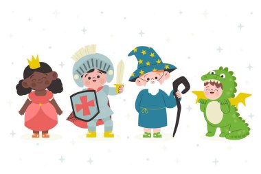 el çizimi cadılar bayramı çocuk koleksiyonu tasarım vektörü çizimi