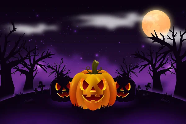 Halloween Sfondo Disegno Vettoriale Illustrazione — Vettoriale Stock