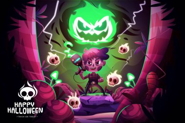 gerçekçi cadılar bayramı arkaplan tasarımı vektör çizimi