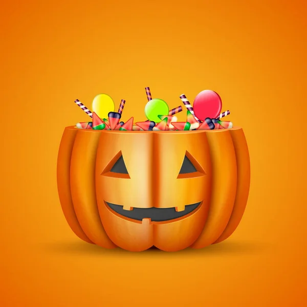 Ilustração Realista Projeto Vetor Saco Halloween — Vetor de Stock