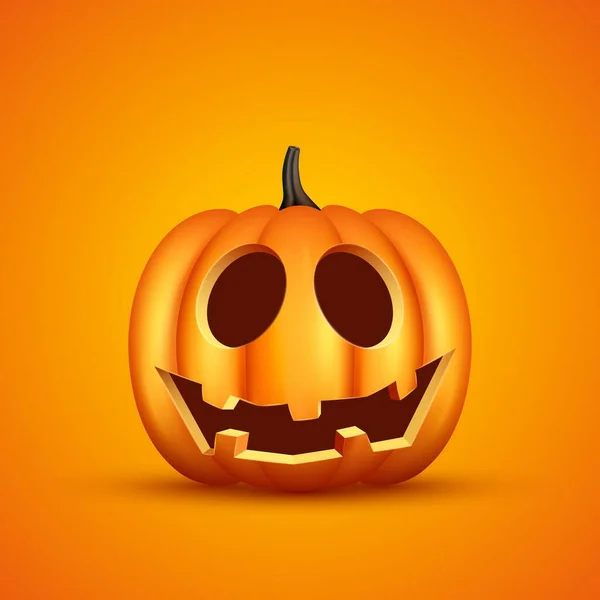 Ilustração Design Vetor Abóbora Halloween Realista — Vetor de Stock