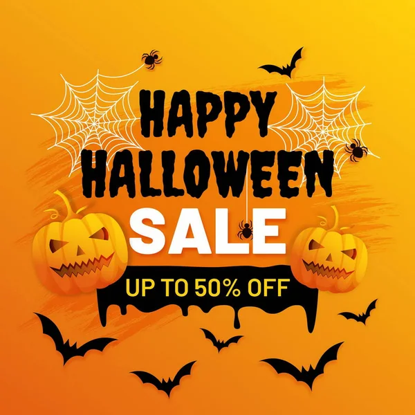 Gradiënt Halloween Verkoop Vector Ontwerp Illustratie — Stockvector