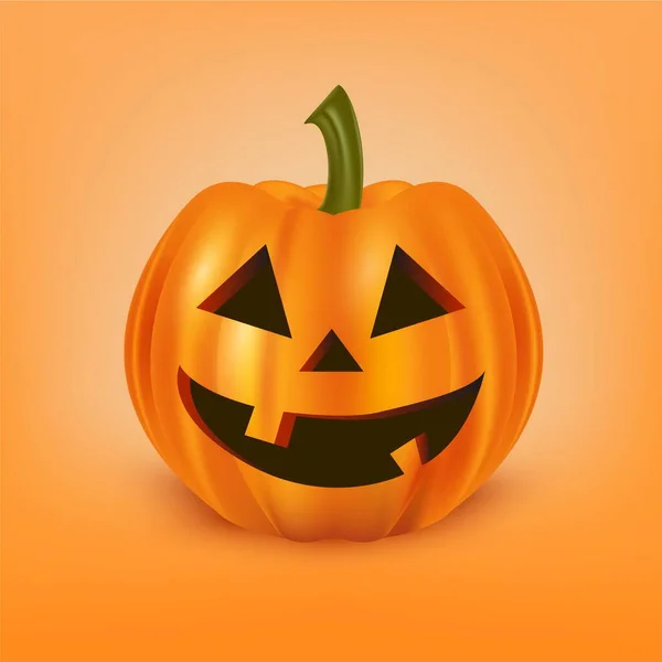 Realistisk Halloween Pumpa Vektor Design Illustration — Stock vektor