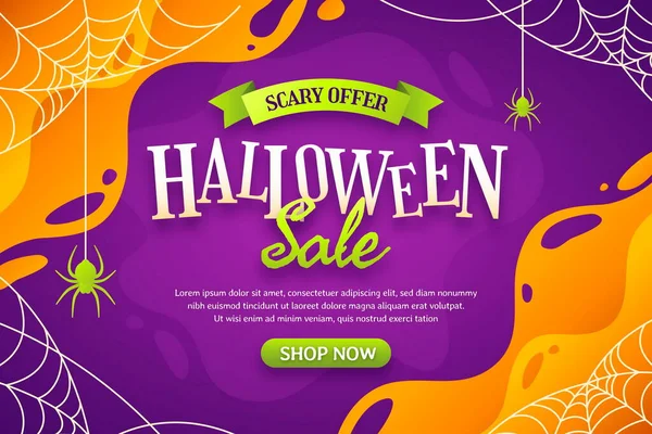 Gradient Halloween Sale Vector Design Illustration — Stock Vector