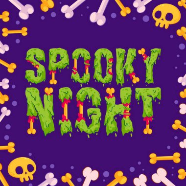 El çizilmiş cadılar bayramı harfleri