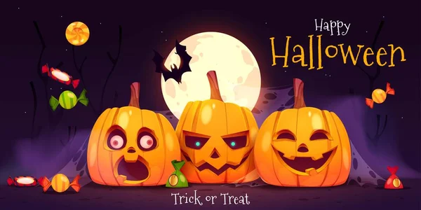 Flache Halloween Hintergrund Vektor Design Illustration — Stockvektor