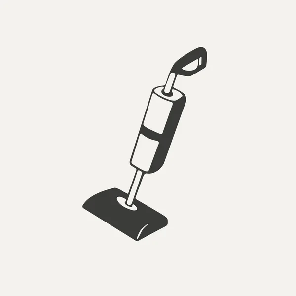 Ilustración de vacío, limpiador. Estilo blanco y negro — Vector de stock