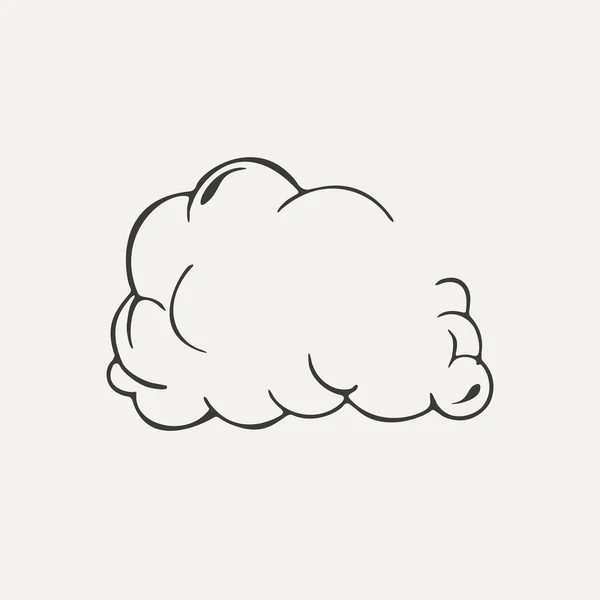 Illustrazione Nube di polvere. Stile bianco e nero — Vettoriale Stock