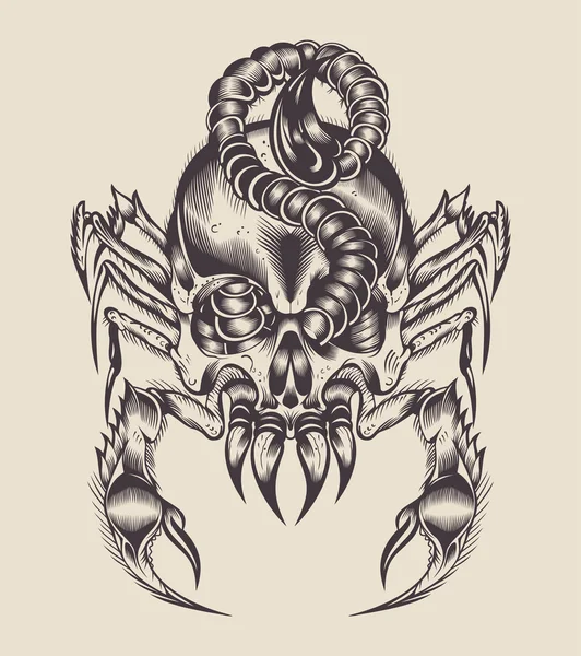 Illustration d'un monstre scorpion . — Image vectorielle