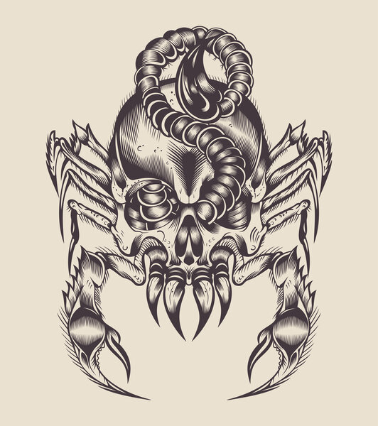 Иллюстрация чудовищного скорпиона
.