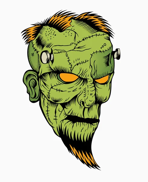 Illustrazione della testa zombie . — Vettoriale Stock
