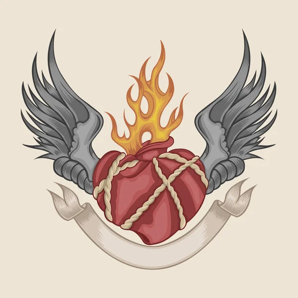 Imagen del corazón . — Vector de stock