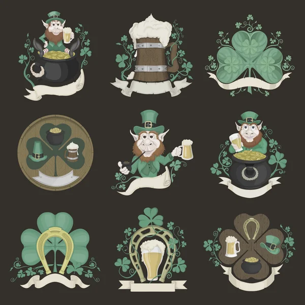 Set of pictures for St. Patricks Day. — Stock Vector