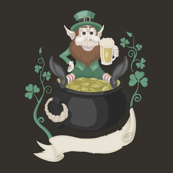 It is image of St. Patrick. — Stock Vector