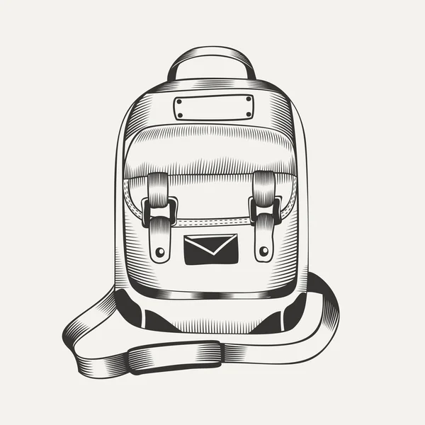 Ilustração da mochila . — Vetor de Stock