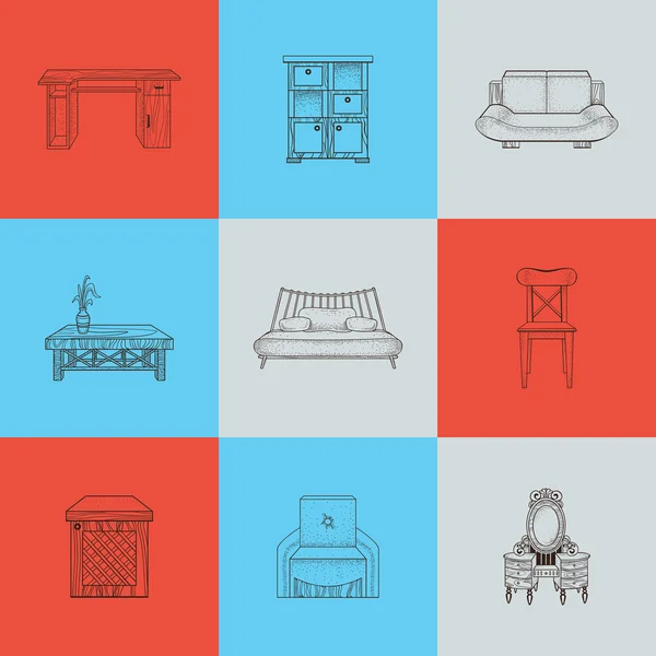 It is a illustrations of home furnishings — Stockový vektor