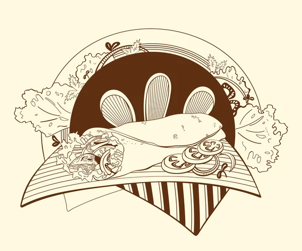 Shawarma çizimi.