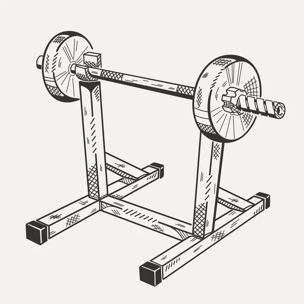 Imagem com ilustração de aparelho de treino . —  Vetores de Stock