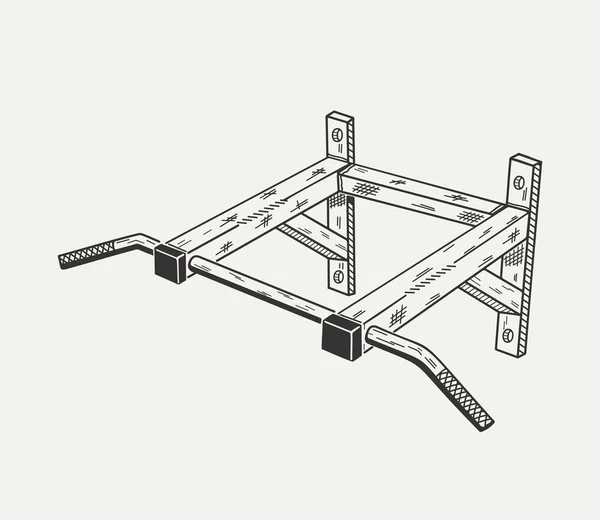 Simulatore pull-up e push-up per . — Vettoriale Stock