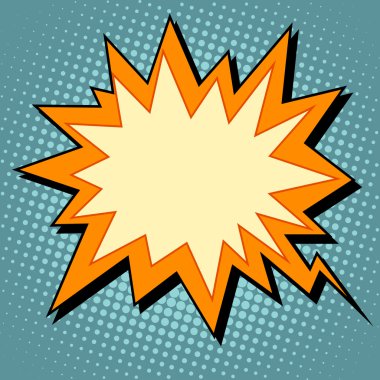 patlama komik kabarcık retro arka plan metin için