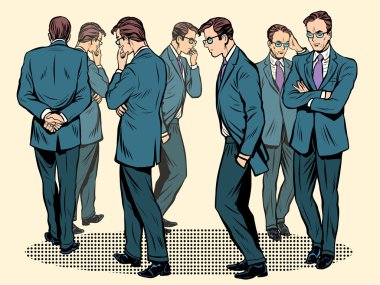 Entelektüel iş düşünme, adam etrafında gider