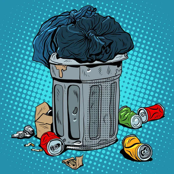 Poubelles boîtes écologie recyclage — Image vectorielle