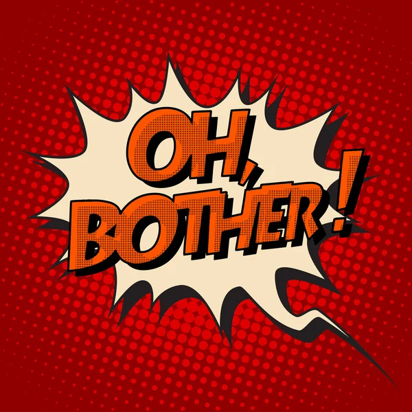 Oh Brother Retro Comic Bubble Text — Stockvektor