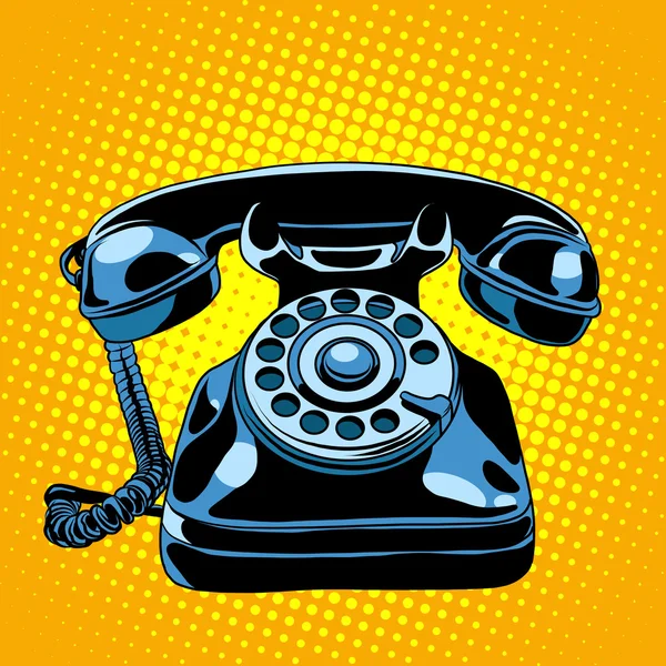 Telefone retro preto —  Vetores de Stock