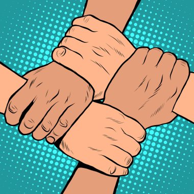 Beyaz siyahların dayanışma tokalaşması ırkçılığı durdurdu