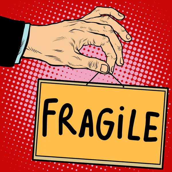 Signe de main fragile — Image vectorielle