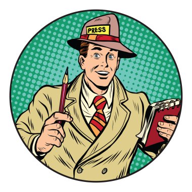 Pozitif retro gazeteci röportaj medya raporu basın