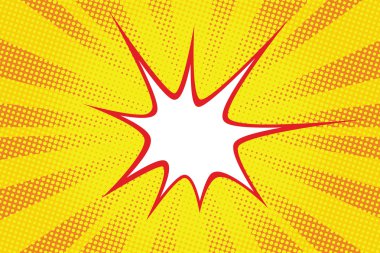 Retro komik sarı arka plan raster degrade yarı ton