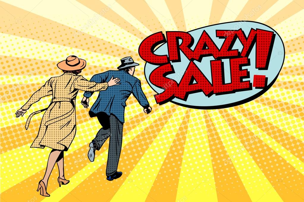 Crazy sale super discounts — Stock Vector © studiostoks #110049442