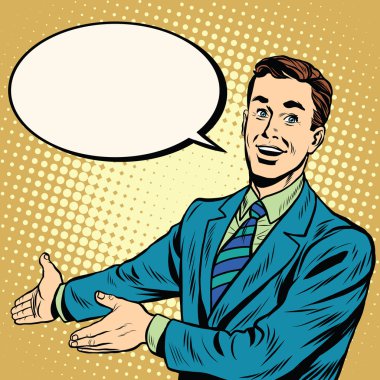 işadamı promo poster pop sanat retro