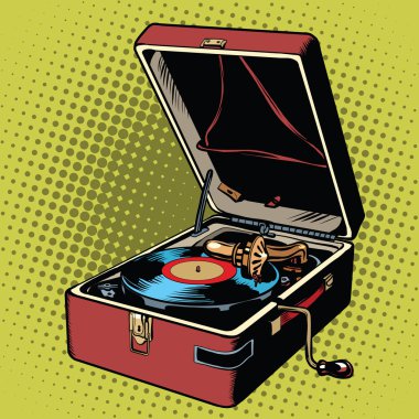 Fonograf vinil plak çalar
