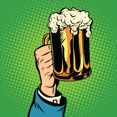 bira kupa elinde, pop art retro