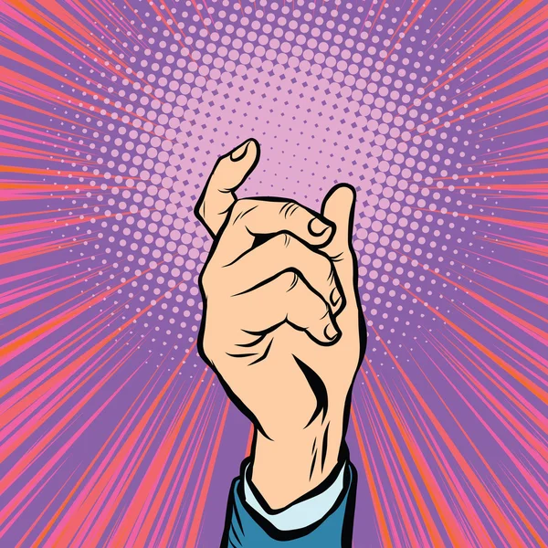 Geste main mâle tenir — Image vectorielle