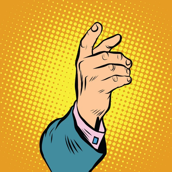 Männliche Hand, die zeigt oder hält — Stockvektor