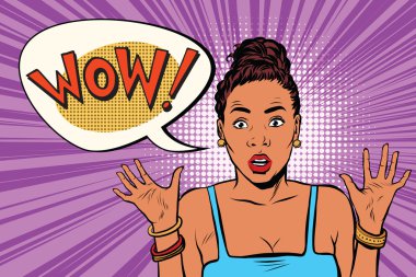 Sürpriz güzel kadın, Afrikalı-Amerikalı siyah insanlar Vay