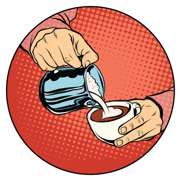 Kahve kalp şeklindeki ile bağcıklı — Stok Vektör